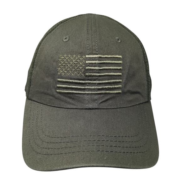 USA Flag Strapback Baseball Cap Green One Size Adjustable Patriotic Rothco - Picture 1 of 10